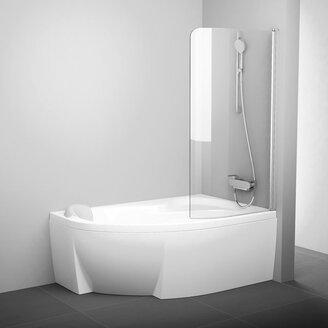 Ravak vanová zástěna Rosa CVSK1 - 140/150 L, lesk Alu+transparent
